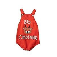Toddler Kids Girls Infant Sleeveless Cartoon Christmas Prints Sweater Romper Size 6t Girls Clothes