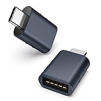 Syntech USB C to USB Adapter Pack of 2 USB C Male to USB3 Female Adapter Compatible with iPhone 15 Pro Max MacBook Pro Air 2023 iMac iPad Mini Pro, Other Type C or Thunderbolt 4/3 Devices, Midnight