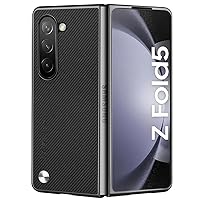 X-level Samsung Galaxy Z Fold 5 Case, Strudy Carbon Fiber Phone Cover Bumper Shockproof Protection Folding Phone Case for Galaxy Z Fold 5 5G, 2023 - Black