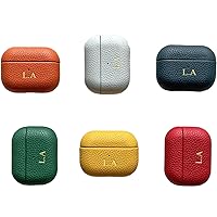 Custom Initials Airpods Case with Keychain - Compatible with AirPods Pro / 1/2 / 3 - Leather Airpods Case, Custom Name, Gift for her or him, Luxury, Unique Personalized Monogram Airpod Case Cover