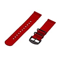 Clockwork Synergy - 22mm 2 Piece Classic Nato PVD Nylon Red Replacement Watch Strap Band