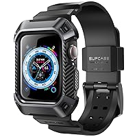 SUPCASE [Unicorn Beetle Pro] Designed for Apple Watch Series 9/8/7/6/SE/5/4 [45/44mm], Rugged Protective Case with Strap Bands (Black)