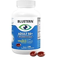 Adult 50+ Eye Vitamin & Mineral Supplement with Lutein, Zeaxanthin and Omega-3, Helps Protect Eye Health, 150 Soft Gels（Packaging May Vary）