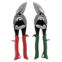 MIDWEST Aviation Snip Set - Left and Right Cut Offset Tin Cutting Shears with Forged Blade & KUSH'N-POWER Comfort Grips - MWT-6510C MIDWEST Aviation Snip Set - Left and Right Cut Offset Tin Cutting Shears with Forged Blade & KUSH'N-POWER Comfort Grips - MWT-6510C