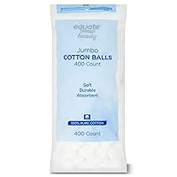 Equate Beauty Cotton Balls, Large Jumbo Size, 400 Count Package, 1 Pack (Includes 400 Big Plus Size Jumbo Cotton Balls Total)