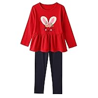 Toddler Girl Clothes Set Long Sleeve Shirts and Leggings Little Girls Outfits