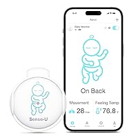Smart Baby Abdominal Movement Monitor - Tracks Baby's Abdominal Movement, Temperature, Rollover with Instant Audio Alerts on Smartphones