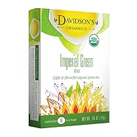 Davidson's Organics, Imperial Green, 8-count Tea Bags, Pack of 12