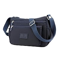 Women Multi-Pocket Casual Shoulder Bags Waterproof Nylon Crossbody Handbags