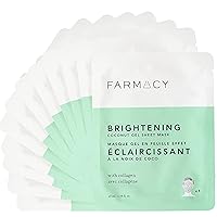 Coconut Gel Sheet Masks - Brightening Skin Care Face Mask - 12 Pack