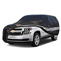 10 Layers Car Cover Waterproof All Weather for Large SUV,100% Waterproof Outdoor Car Covers Rain Snow UV Dust Protection. Custom Fit for Chevy Tahoe, Traverse, Mercedes GLS, QX80, Patrol,etc