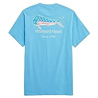 vineyard vines Men's USA Mahi Short-Sleeve Tee, Mist Blue