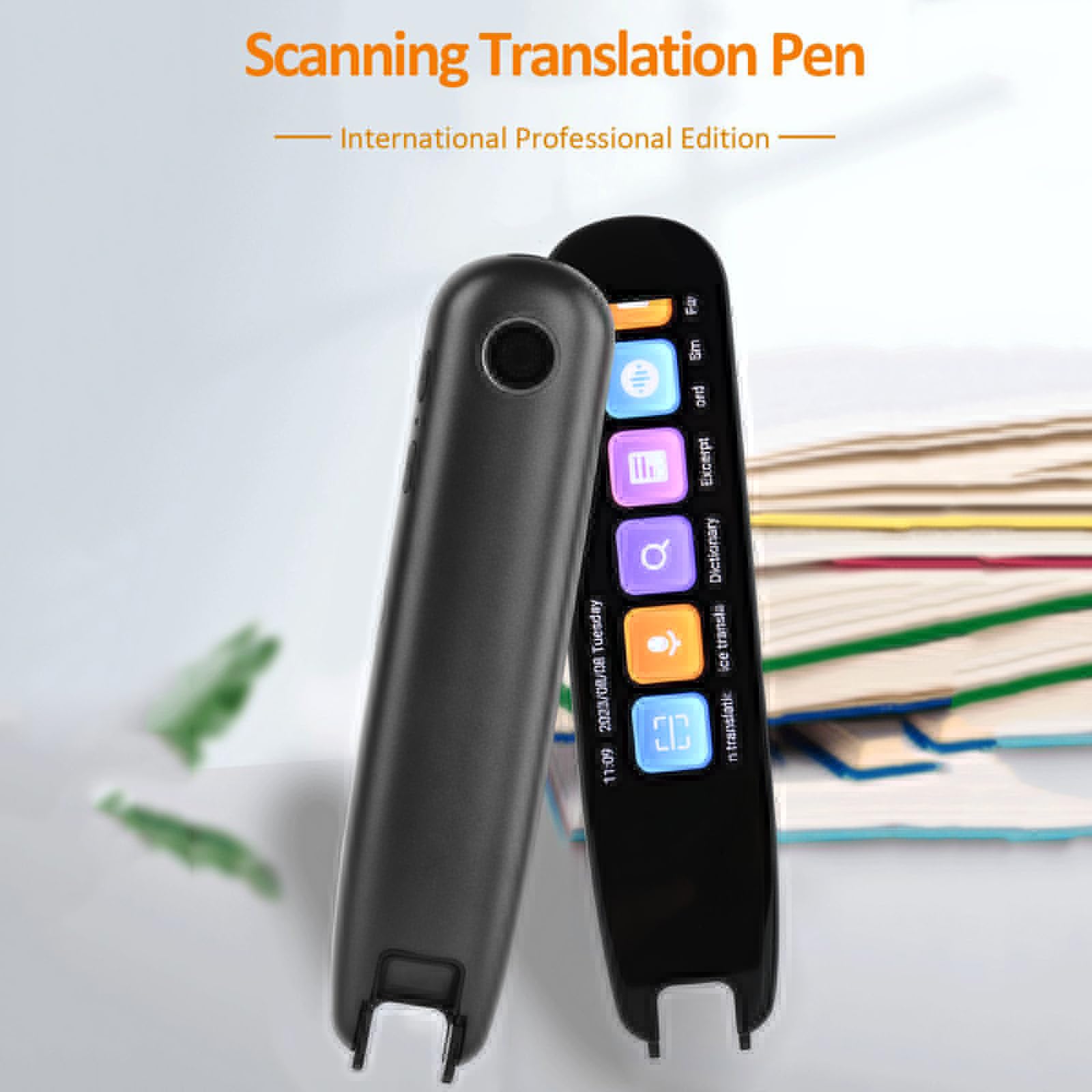 Upgraded Translation Scanning Pen Record Black Scan Reader Pen Dictionary Pen Scanning Smart Scanner Translator Device for Language Learners Read Business Travel 125 Language