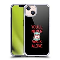 Head Case Designs Officially Licensed Liverpool Football Club Spraypaint Black Crest You'll Never Walk Alone Soft Gel Case Compatible with Apple iPhone 13 and Compatible with MagSafe Accessories