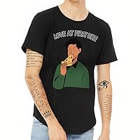 Love at First Bite Curved Hem T-Shirt - Funny Quote T-Shirt - Pizza Slice Curved Hem Tee