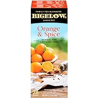 Bigelow Orange & Spice Herbal Tea 28-Count Box (Pack of 1) Caffeine-Free Soothing Herbal Tea Sweetly Citrus-y Tea with an Herbal Twist