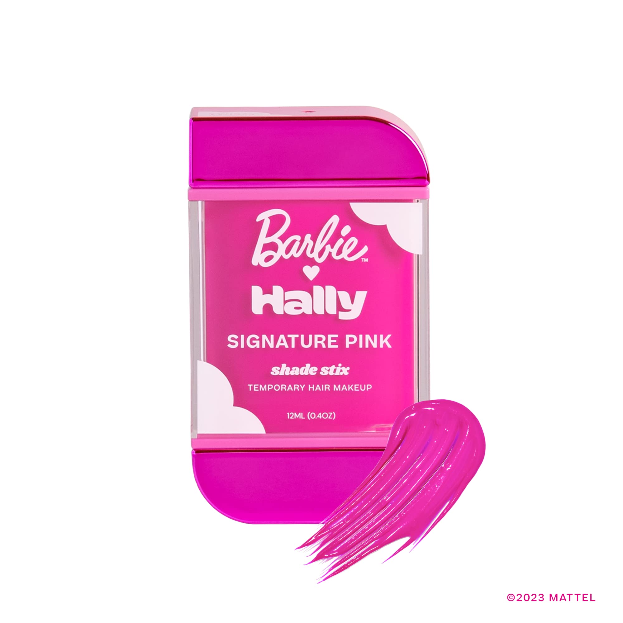 Barbie x Hally Temporary Hair Color for Kids | Pink Barbie Hair Dye | Barbie Hair Accessories for Women & Girls | Barbie Makeup for Hair | Barbie Movie Merch | Barbie Clothes & Shirt Accessory with Hair Clips | One-Day Washable Hair Color
