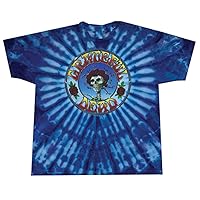 Grateful Dead T-Shirt - Skull and Roses Adult Tie Dye Tee