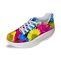 FOR U DESIGNS Fitness Platform Shoes Women Walking Sneaker Casual Wedges Shoes Outdoor for Teenager