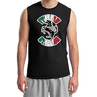 Italian Stallion Mens Sleeveless Muscle Shooter T-Shirt Tee Shirt - Black