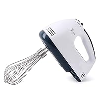 Handheld Electric Hand mixer, Household Egg beater Cream baking Whisks Electric hand mixers for kitchen 5-speed With one-touch eject button-White