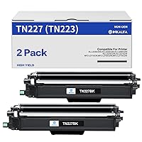 inkalfa Compatible TN227BK TN-227BK MFC-L3770CDW Toner Cartridge Replacement for Brother TN227 TN227BK TN-223BK TN223BK for HL-L3290CDW HL-L3230CDW MFC-L3750CDW L3710CW L3210CW Printer (Black, 2Pack)