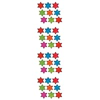 Jillson Roberts Prismatic Stickers, Judaic, Micro Stars of David, Solid Jewel Tones, 12-Sheet Count (S7528)