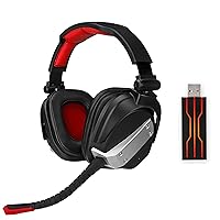 C Cabeisdio Wireless Gaming Headphones for Switch PS5 PS4 PC MAC, 2.4Ghz Gamer Headsets Low Latency,7.1 Virtual Surround Sound & Detachable Noise Cancelling Microphone
