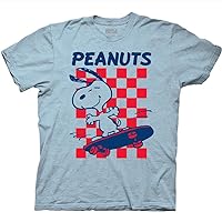 Ripple Junction Peanuts Snoopy Skateboarding Cartoon Adult T-Shirt Officially Licensed