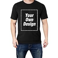 Customizable Shirt for Men Personalized Pictures & Text Breathable and Wicking T-Shirt Skin-Friendly Fashionable T-Shirt