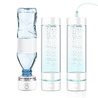 Hydrogen Water Generator, Professional BPA Free Water Bottle - Dual Mode Portable Reusable Water Ionizer with SPE and PEM Hydrogen Water Bottle with White Cup Cover
