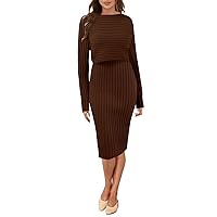 Women's Top Camisole V Neck Hip Dress Layering Two Piece Set Midi Dresses for Women Casual Summer