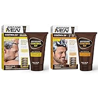 Just for Men Control GX Grey Reducing Shampoo for Lighter Shades of Hair & Control GX Grey Reducing 2-in-1 Shampoo and Conditioner, Gradual Hair Color for Stronger and Healthier Hair