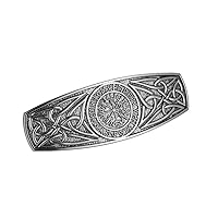 Kkjoy Viking Compass Symbol Hair Barrettes Large Hand Crafted Hair Clips Vintage Metal French Hairpins Viking Celtic Knot Hair Accessory Ultra Light Hair Barrettes for Women Girls Jewelry Accessory