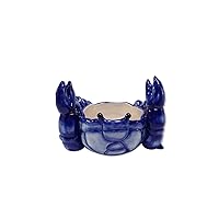 Blue Sky Ceramic Crab Butter Bowl, 7 x 5 x 5