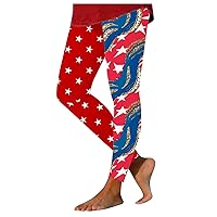 Capris Leggings for Women Hollow Out Yoga Pants 4th of July American Flag Leggings Summer Workout Athletic Legging