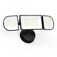150W Flood Lights Outdoor Waterproof IP65, Exterior LED Floodlights with 3 Adjustable Heads, 15000LM Super Bright Security Lights Fixture, Outside Lights for House, Backyard