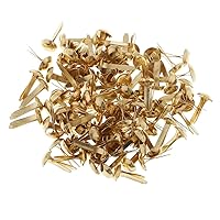 D1118 200pcs 6mm Gold Metal Split Pins Brads DIY Paper Fasteners for Scrapbooking DIY