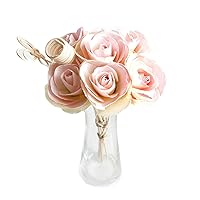 Pink Rose Bouquet Reed Diffuser Mulberry Paper Flower for Home Fragrance by Plawanature
