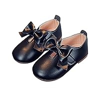 Little Girl Dressy Shoes Fashion Autumn Girls Casual Shoes Flat Light Hook Loop Solid Color Bow Girl Shadow