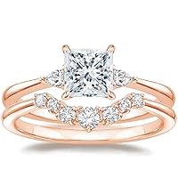 Princess Cut Moissanite Solitaire Bridal Ring, 2.00 CT, 10K Rose Gold, Lovely Gift for Wife