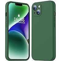 Vooii Compatible with iPhone 14 Case, Upgraded Liquid Silicone with [Full Cover Camera Protection] [Soft Anti-Scratch Microfiber Lining] Protective Phone Case for iPhone 14 6.1 inch - Green