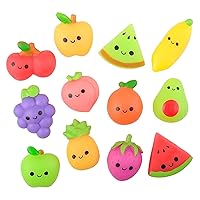 Set of 12 Fruit Mochi Squishy - Adorable Cute Kawaii - Cute Individually Wrapped Toys - Sensory, Stress, Fidget Party Favor Toy (Set of 12 (1 Dozen))