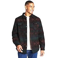 Jachs Men's Wool Blend Sherpa Lined Flannel Shirt Jacket