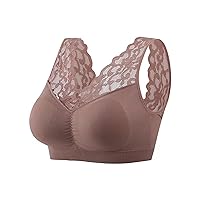 Women's Easy Does It Comfort and Fashionable Lace Revolution Wireless T-Shirt Bra, Full-Coverage Pullover Bra