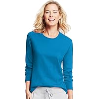 Hanes Original Women's Long Sleeve T-Shirt, 100% Cotton Lightweight Tee Shirt for Women