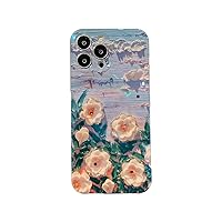 Oil Painting Camellia Cherry Blossom Soft Phone Case for Samsung Galaxy S22 S21 Ultra Plus FE A73 A53 A33 5G Shell, Transparent Border Back Cover(S21,Camellias)