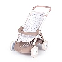 Smoby 7600254018 - Baby Nurse Doll Stroller - Trendy Baby Nurse Doll Stroller from Smoby Metal Frame and Sturdy Fabric, from 18 Months