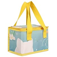 Lunch Bag Hello Duck Small Insulated Lunch Box Leakproof Tote Bag with Handle Pig Swimming Portable Reusable Cooler Meal Prep Organizer for Work Picnic Office Travel Beach Sports
