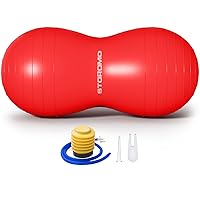 Peanut Ball,Peanut Exercise Ball,Yoga Ball,Pregnancy Ball,Peanut Stability Ball,for Kids Therapy,Labor Birthing,Core Strength Training(Include Pump) (23x12 inch (60x30cm), red)